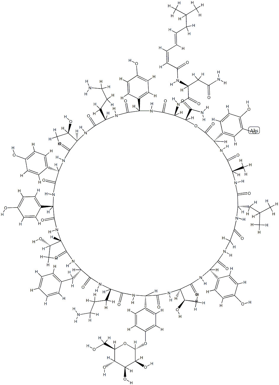 ramoplanin A2,124884-29-3,结构式