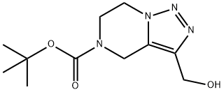 叔-丁基 3-(羟甲基)-6,7-二氢-[1,2,3]三唑并[1,5-A]吡嗪-5(4H)-甲酸基酯,1251002-72-8,结构式