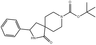 1-Oxo-3-phenyl-2,8-diazaspiro[
4.5]decane-8-carboxylic acid
tert-butyl ester Structure