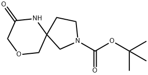7-オキソ-9-オキサ-2,6-ジアザスピロ[4.5]デカン-2-カルボン酸TERT-ブチル 化学構造式
