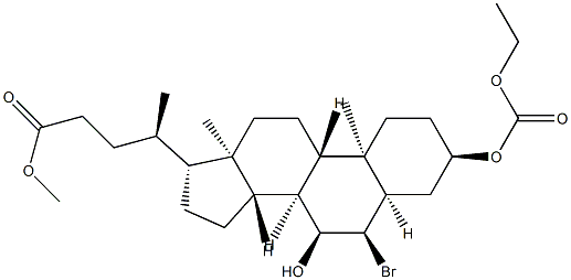 125112-74-5 (3α,5β,6α,7α)-6-BroMo-3-[(ethoxycarbonyl)oxy]-7-hydroxycholan-24-oic Acid Methyl Ester