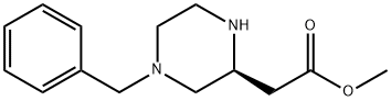 2-Piperazineacetic acid, 4-(phenylmethyl)-, methyl ester, (2S)- Struktur