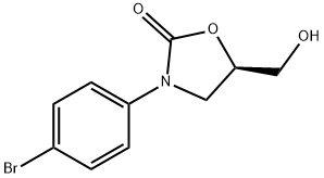 (5R)-3-(4-溴-3-苯基)-5-羟甲基噁唑烷-2-酮, 1252686-47-7, 结构式