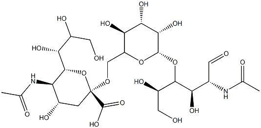 sialyl-alpha2-6-mannosyl-beta1-4-N-acetylglucosamine 化学構造式