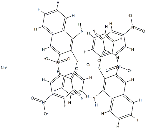 Chromate(1-), bis[2,4-dinitro-6-[[2-(phenylamino) -1-naphthalenyl]azo]phenolato(2-)]-, sodium 结构式