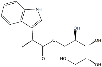 (S)-α-Methyl-1H-indole-3-acetic acid 1-deoxy-D-arabinitol-1-yl ester Struktur