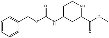 (2S,4S)-Methyl4-(benzyloxycarbonylaMino)piperidine-2-carbo-xylate 化学構造式