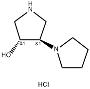 trans-1,3′-Bipyrrolidin-4′-ol dihydrochloride Struktur