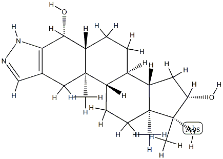 4,16-dihydroxystanozolol,125590-77-4,结构式