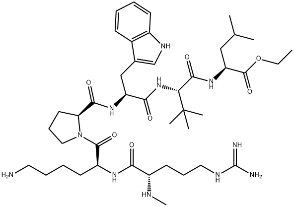 methylarginyl-lysyl-prolyl-tryptophyl-tert-leucyl-leucyl-ethyl ester Structure