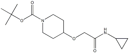 2-(1-BOC-4-哌啶氧基)-N-环丙基乙酰胺,1256483-00-7,结构式