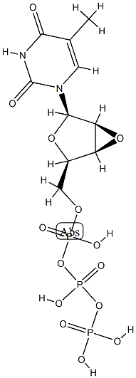 2',3'-lyxoanhydrothymidine 5'-triphosphate 化学構造式