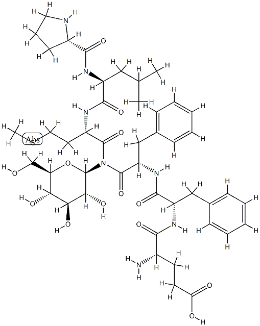 125741-45-9 substance P (6-11), N(1,6)(beta-glucopyranosyl)Glu(5)-Pro(9)-