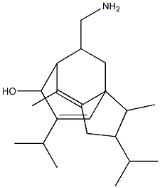 11-aminomethyl-2,6-dimethyl-3,9-diisopropyltricyclo(5.3.2.0)dodeca-5,9-dien-8-ol,125768-67-4,结构式