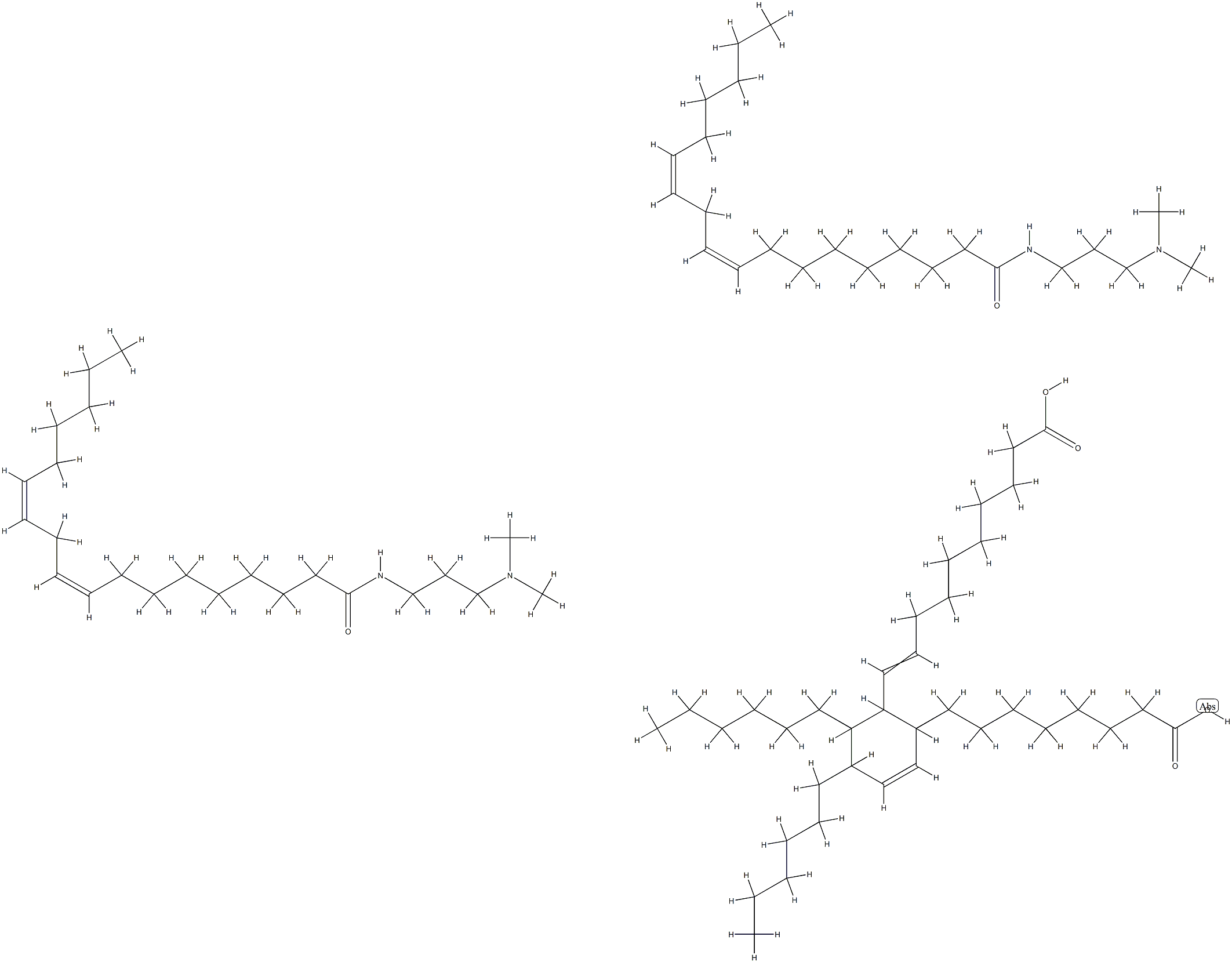 亚油酰胺丙基二甲基胺二聚亚油酸盐,125804-10-6,结构式