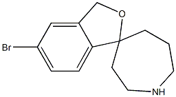 Spiro[4H-azepine-4,2'(3'H)-benzofuran], 5'-broMo-1,2,3,5,6,7-hexahydro- Structure