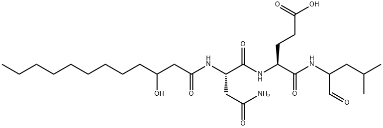 L-Glutamamide, N(sup 2)-(3-hydroxy-1-oxododecyl)-L-asparaginyl-N(sup 1 )-(1-formyl-3-methylbutyl)- Structure