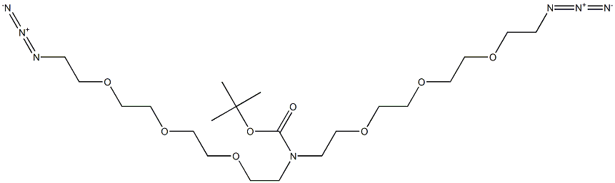 N-Boc-N-bis(PEG3-azide), 1258939-38-6, 结构式