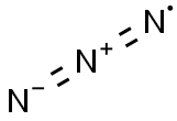 Trinitrogen(2N--N)(.) 结构式
