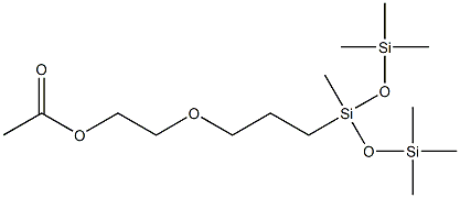 2-[乙酰氧基(聚氧乙烯)丙基]七甲基三硅氧烷, 125997-17-3, 结构式
