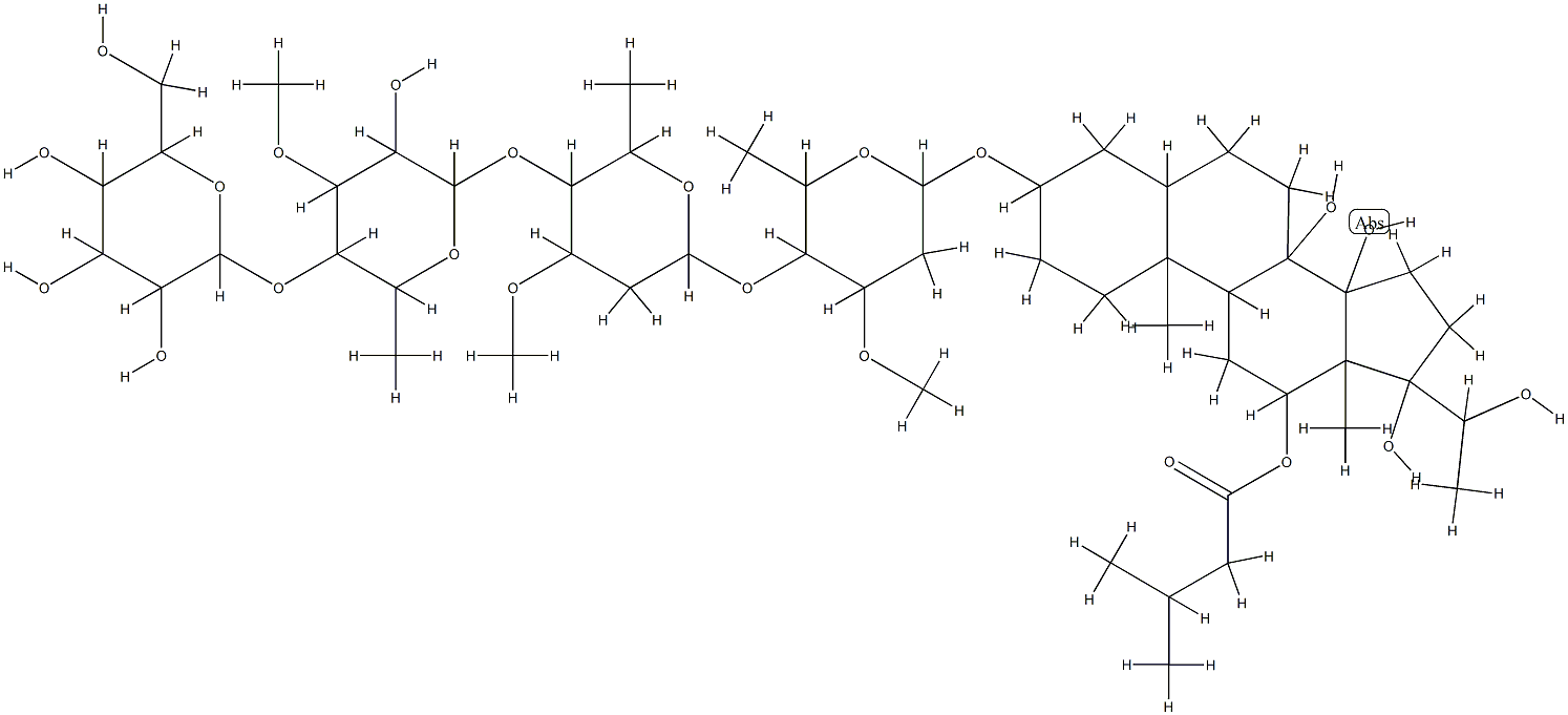 南山藤属苷 结构式