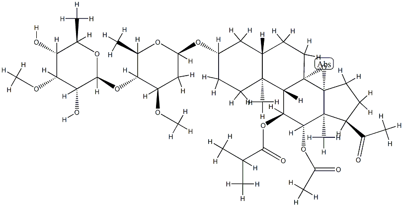 1→4-β-oleandropyranosyl-11-O-isobutyryl-12-O-acetyltenacigenin B