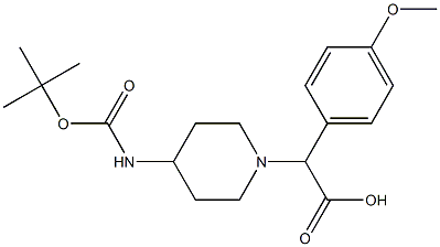 (4-tert-butoxycarbonylamino-piperidin-1-yl)-(4-methoxy-phenyl)-acetic acid Structure