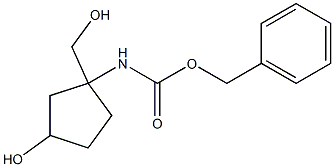 (3-Hydroxy-1-hydroxymethyl-cyclopentyl)-carbamic acid benzyl ester Struktur