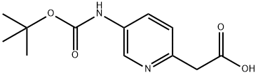 (5-tert-Butoxycarbonylamino-pyridin-2-yl)-acetic acid Structure