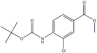 methyl 4-(tert-butoxycarbonylamino)-3-chlorobenzoate Struktur
