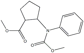 2-Benzyloxycarbonylamino-cyclopentanecarboxylic acid methyl ester Struktur