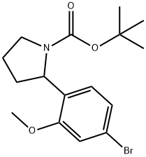 tert-butyl 2-(4-bromo-2-methoxyphenyl)pyrrolidine-1-carboxylate,1260656-18-5,结构式