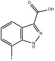 7-iodo-1H-indazole-3-carboxylic acid 结构式