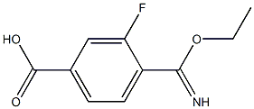 4-(ethoxy(imino)methyl)-3-fluorobenzoic acid 化学構造式