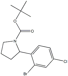 tert-butyl 2-(2-bromo-4-chlorophenyl)pyrrolidine-1-carboxylate Structure