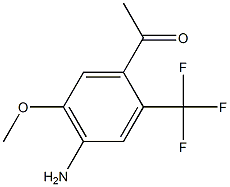 1-(4-Amino-5-methoxy-2-trifluoromethyl-phenyl)-ethanone Struktur