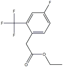 ethyl 2-(4-fluoro-2-(trifluoromethyl)phenyl)acetate 化学構造式