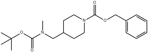 苄基4-(((叔丁氧基羰基)(甲基)氨基)甲基)哌啶-1-羧酸酯,1260763-75-4,结构式