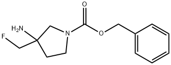 3-Amino-3-fluoromethyl-pyrrolidine-1-carboxylic acid benzyl ester Structure