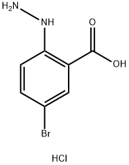 5-bromo-2-hydrazinylbenzoic acid hydrochloride, 1260776-15-5, 结构式