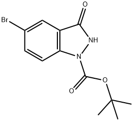 tert-butyl 5-bromo-3-oxo-2,3-dihydro-1H-indazole-1-carboxylate Struktur