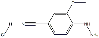 4-hydrazinyl-3-methoxybenzonitrile hydrochloride Structure