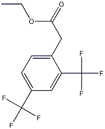 ethyl 2-(2,4-bis(trifluoromethyl)phenyl)acetate 结构式