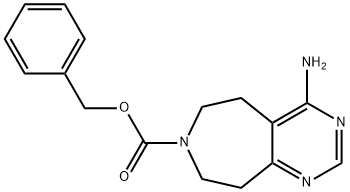 Benzyl 4-amino-5,6,8,9-tetrahydropyrimido[4,5-d]azepine-7-carboxylate Struktur