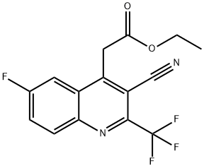 Ethyl 2-(3-cyano-6-fluoro-2-(trifluoromethyl)quinolin-4-yl)acetate