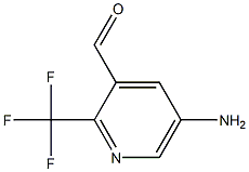 5-Amino-2-trifluoromethyl-pyridine-3-carbaldehyde 化学構造式