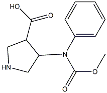 4-Benzyloxycarbonylamino-pyrrolidine-3-carboxylic acid,1260837-92-0,结构式