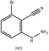 2-bromo-6-hydrazinylbenzonitrile hydrochloride Structure