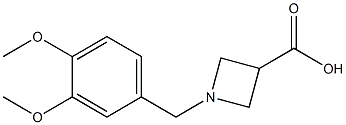 1-(3,4-dimethoxybenzyl)azetidine-3-carboxylic acid 化学構造式