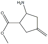 2-Amino-4-methylene-cyclopentanecarboxylic acid methyl ester 结构式